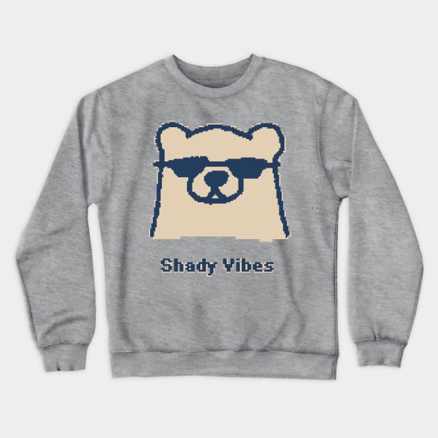 Shady Vibes - 1bit pixelart Crewneck Sweatshirt by pxlboy